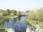 A zsilipről a hidak felé A zsilipről a hidak felé