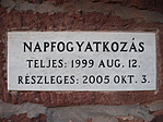 Emléktábla II. Emléktábla II.