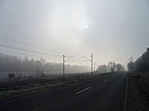 Országúti menet ködben