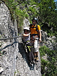 Kírával klettersteigezés közben Kírával klettersteigezés közben