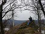 Andor fotózza a panorámát a GCHike-nél