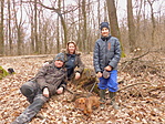 Első találatunk helyszínén. Középen én, elől középen SzuperVirsli