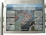 Passau, a három folyó találkozása a láda előtt
