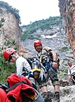 Dolomitok, via ferrata kislányommal