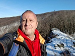 A GCBORZ multi két pontja között, háttérben a Csóványos A GCBORZ multi két pontja között, háttérben a Csóványos